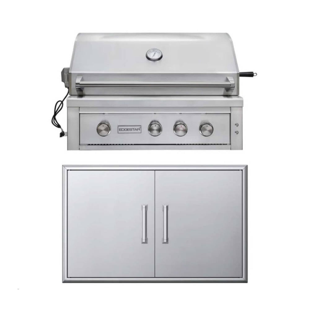 Edgestar 89K BTU 36-Inch Built-In Grill With Insulated Jacket And Double Access Doors