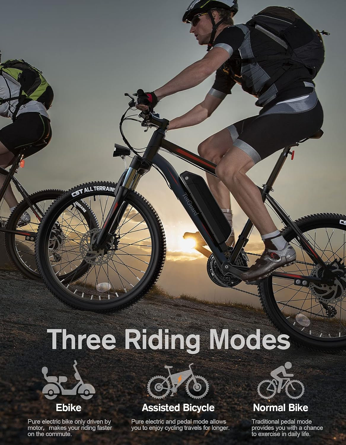 Electric Bike for Adults, 26" Ebike with Peak 500W Brushless Motor, Electric Mountain Bike with 374Wh Removable Battery, 50 Miles Electric Bicycle with Suspension Fork, 21 Speed, LCD Display.