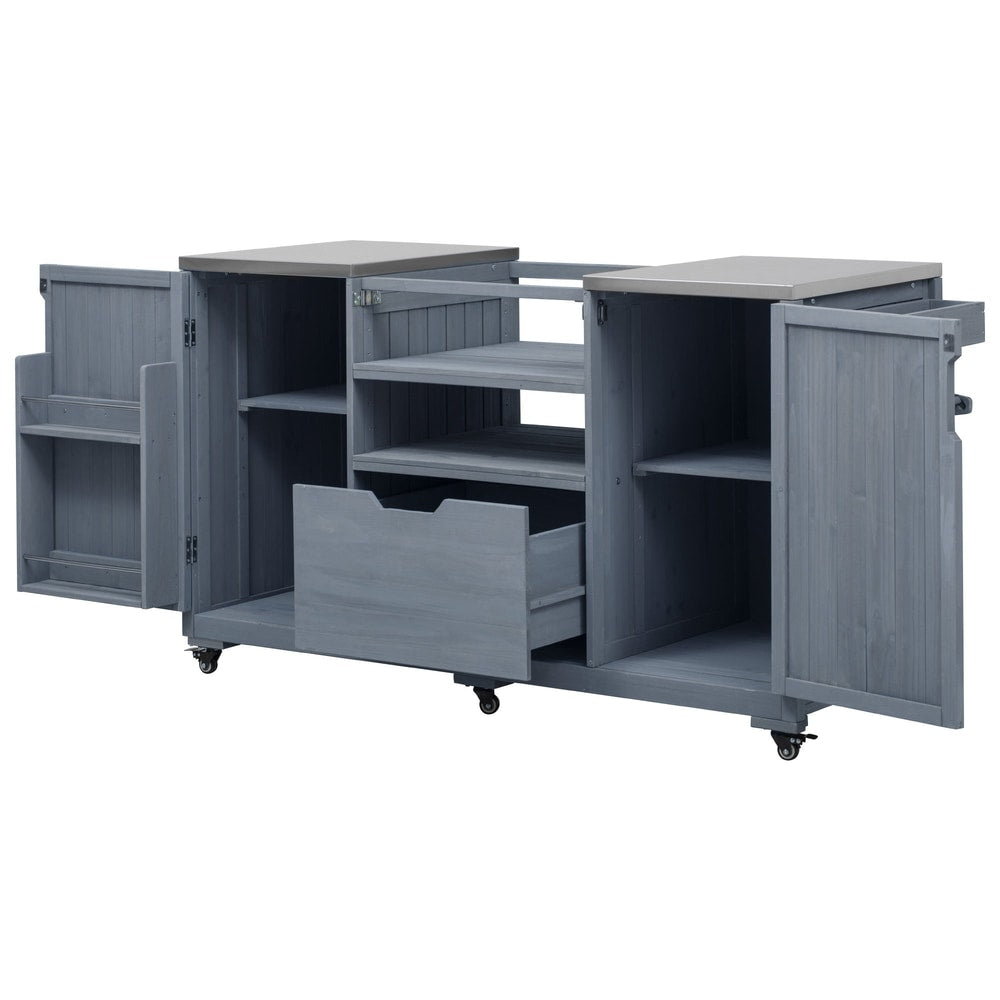 K&K 66.5" Outdoor Kitchen Island for Big Green Egg Grills