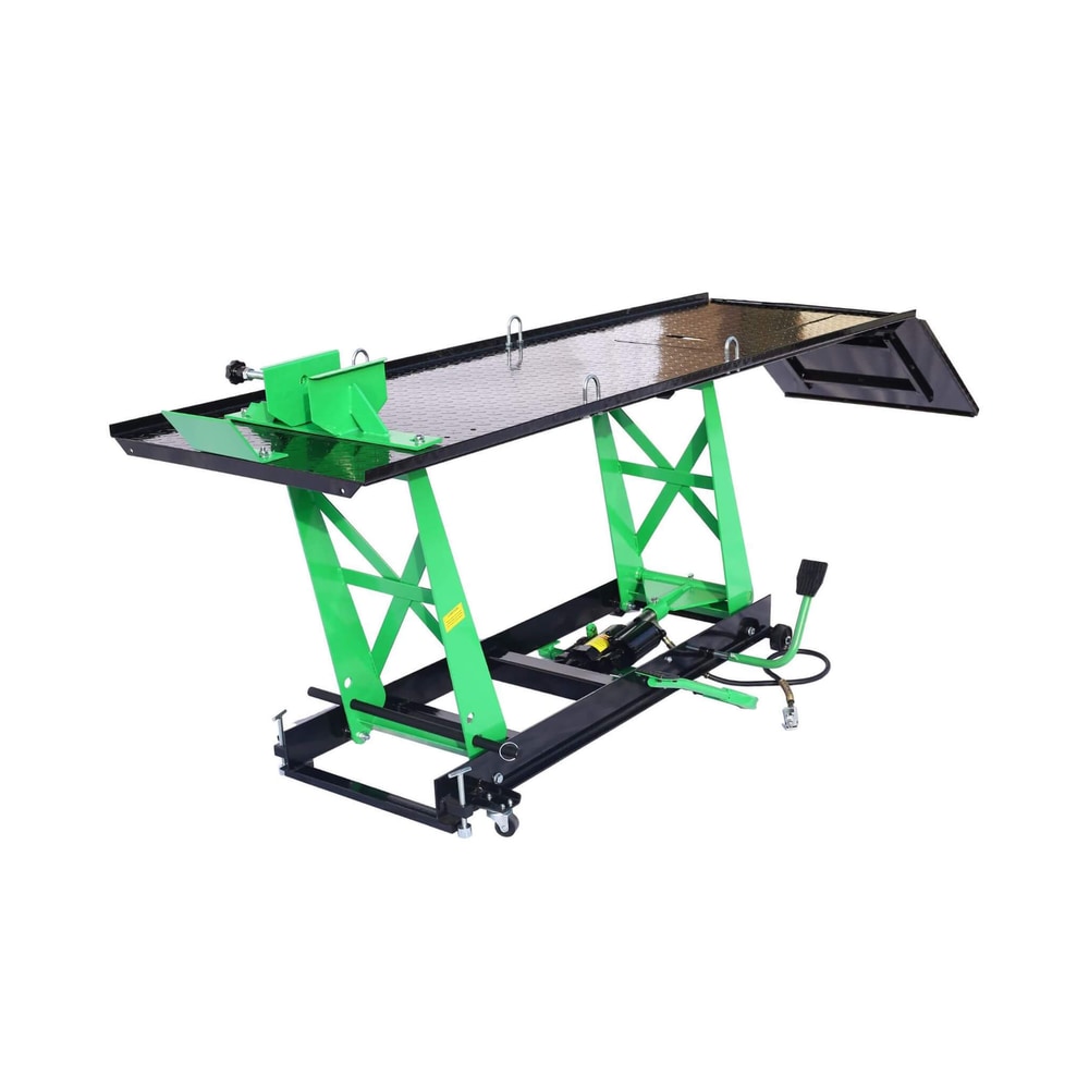 Heavy-Duty 1000LBS Air Hydraulic Motorcycle ATV Lift Jack Table