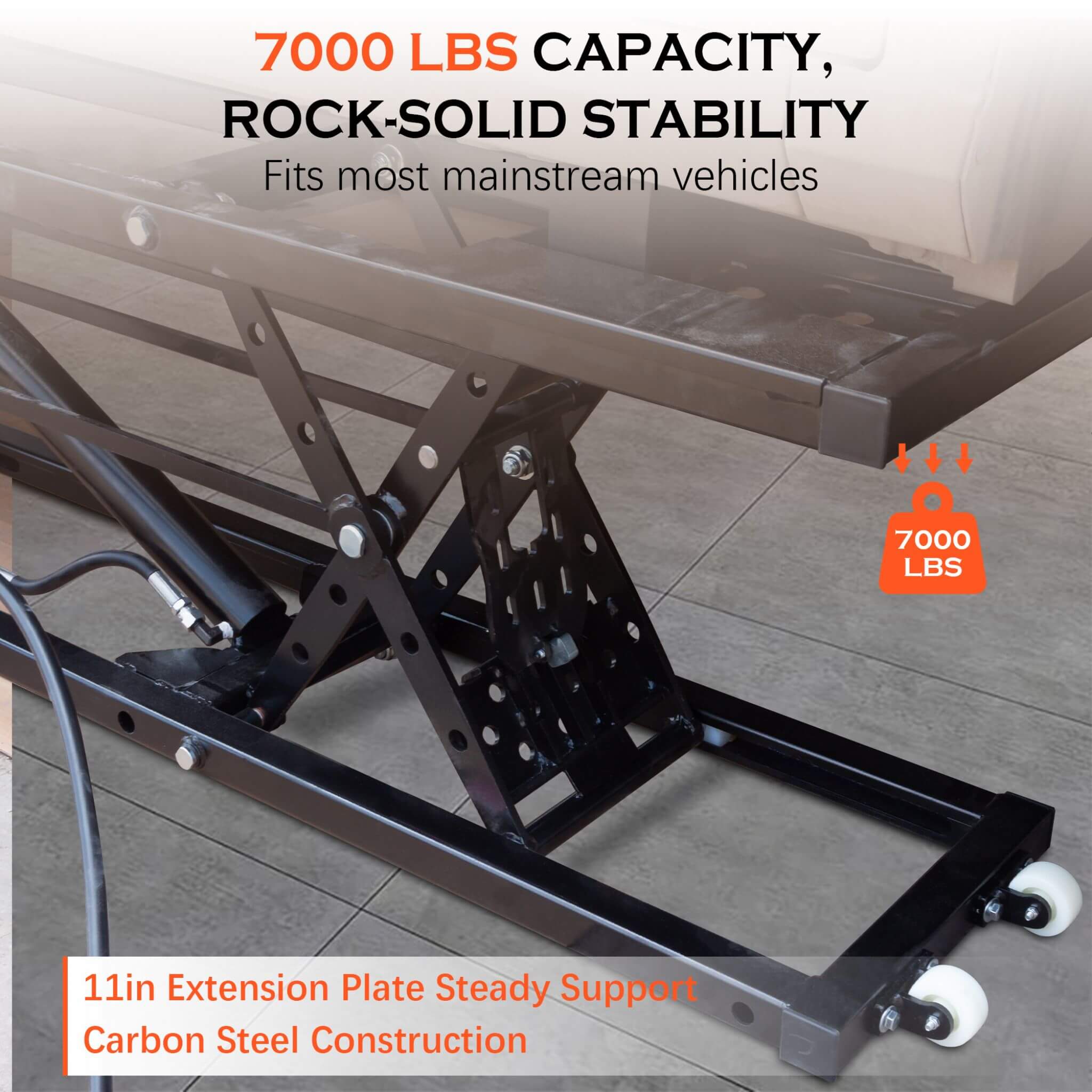 Heavy-Duty Portable 7000 LBS Car Lift Jack With Locking Levels