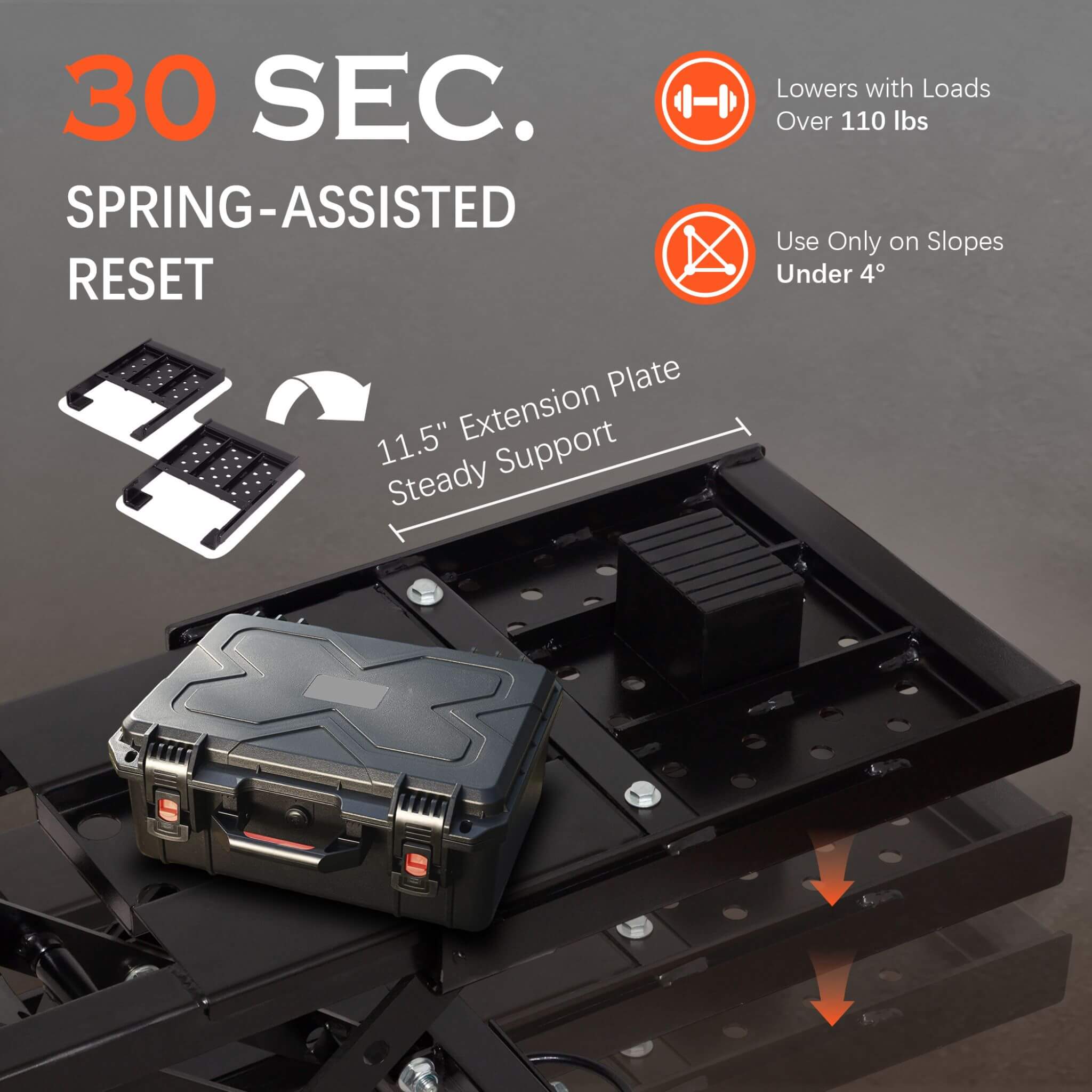 Heavy-Duty Portable 7000 LBS Car Lift Jack With Locking Levels