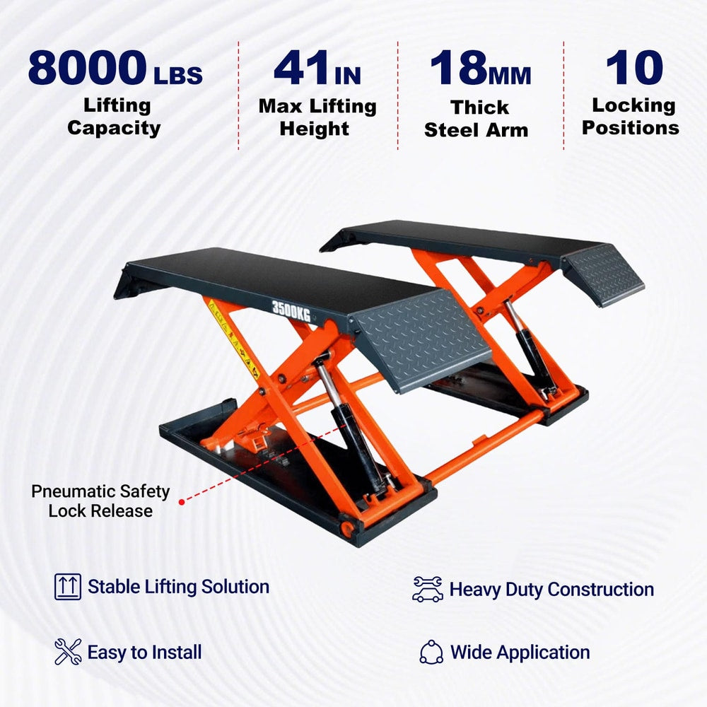 Katool KT-X80 8,000 Lbs Mid Rise Scissor Lift