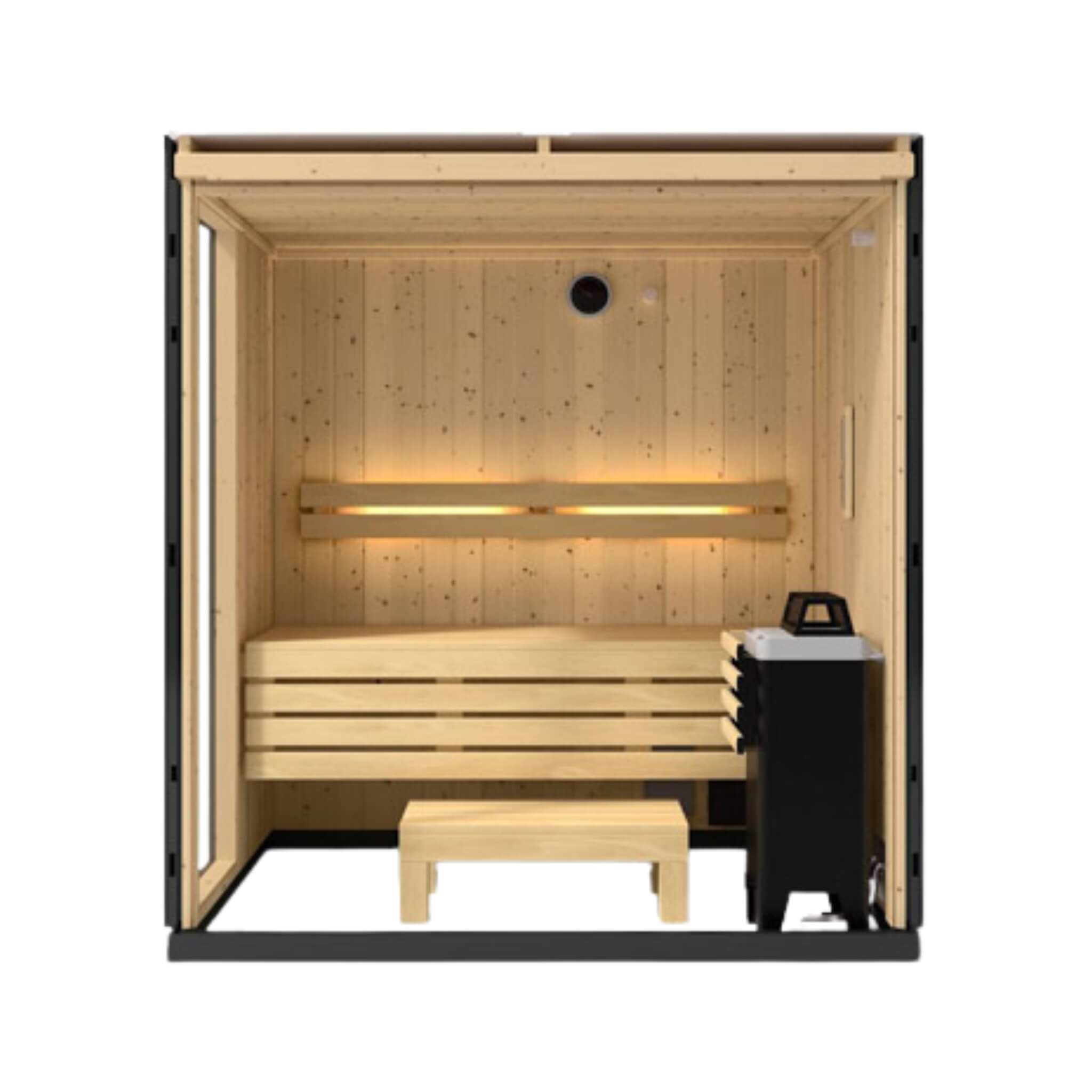 Kohler C1 Indoor Graphite Gray Freestanding Alcove Design Sauna Kit