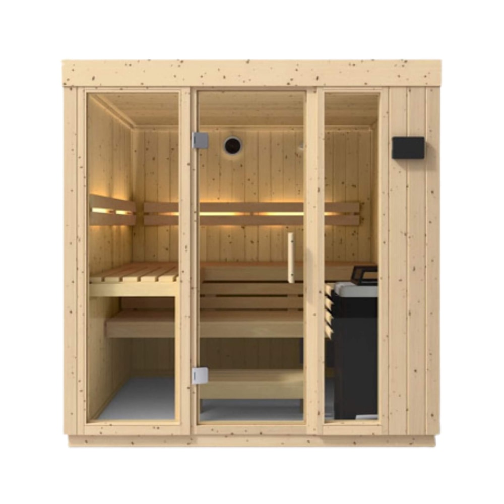 Kohler C1 Luxury Indoor Scandinavian Spruce Home Sauna Kit