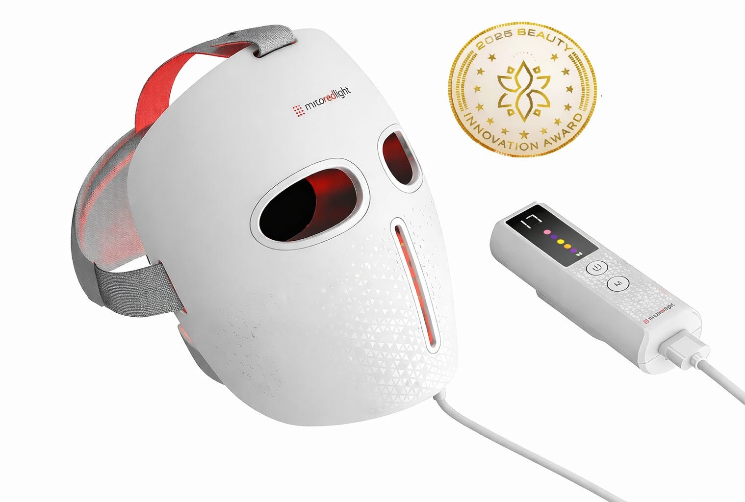 MitoGLOW™ LED Red Light Therapy Face Mask - FDA Cleared, 1,064 LEDs, 4 Wavelengths