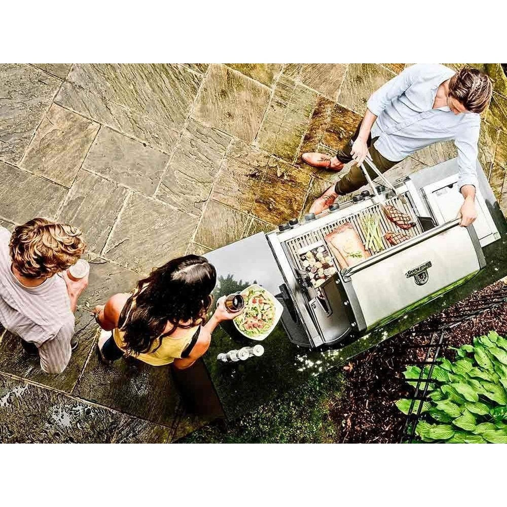 Broil King Imperial S 590i 5-Burner Gas Grill Island With Rotisserie & Side Burner