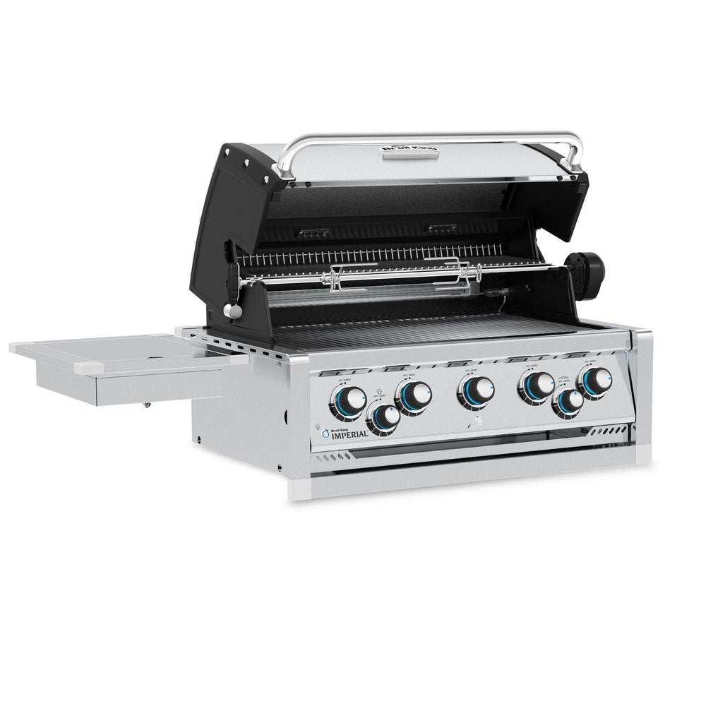 Broil King 9-Foot Outdoor Kitchen Island with Imperial S 590i 5-Burner Gas Grill, Rotisserie, Side Burner & Refrigerator