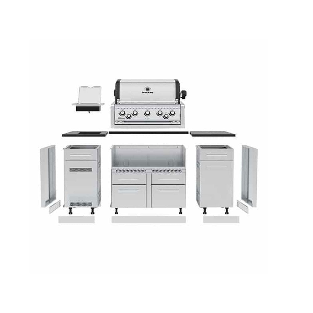 Broil King Imperial S 590i 5-Burner Gas Grill Island With Rotisserie & Side Burner