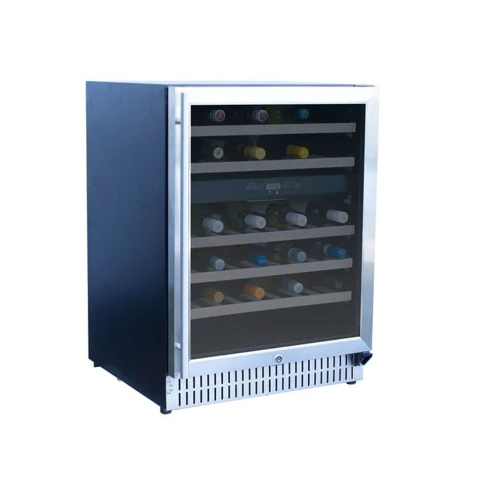 TrueFlame 24-Inch 5.3 Cu. Ft. Outdoor Rated Wine Cooler with Locking Door