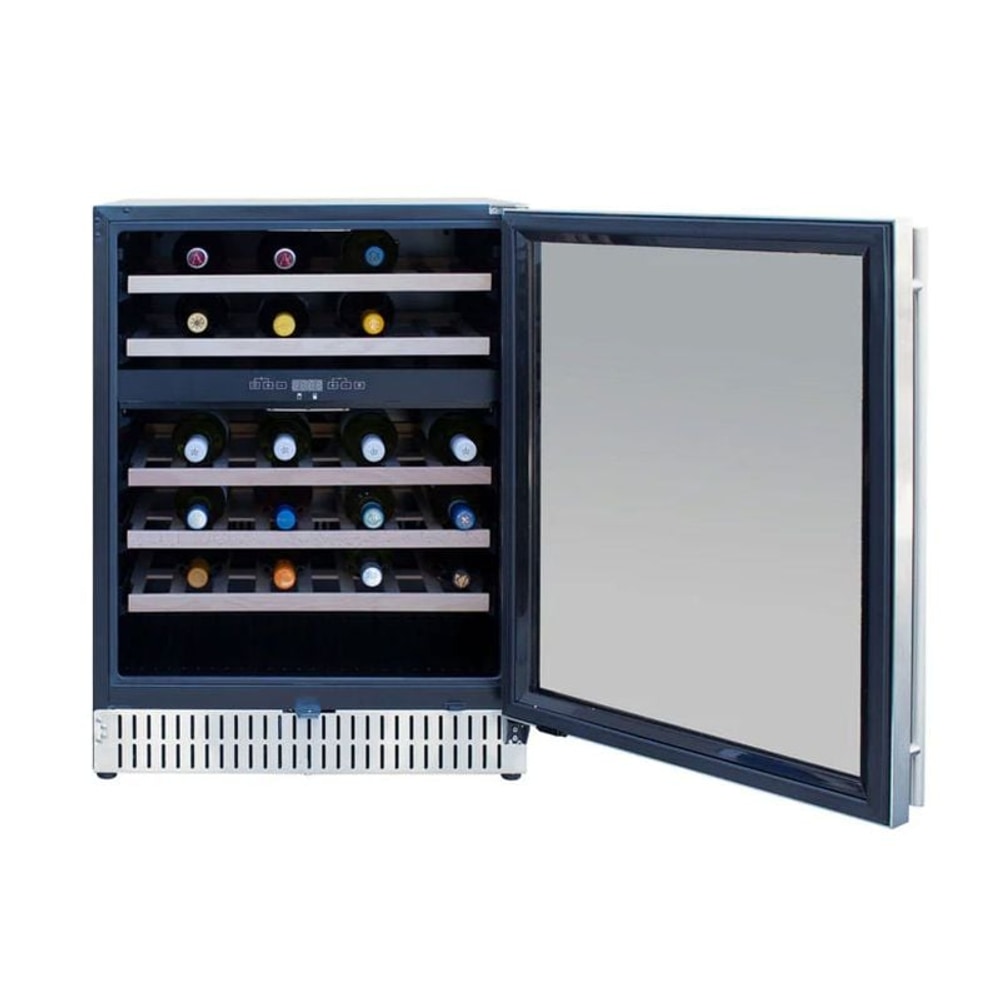 TrueFlame 24-Inch 5.3 Cu. Ft. Outdoor Rated Wine Cooler with Locking Door