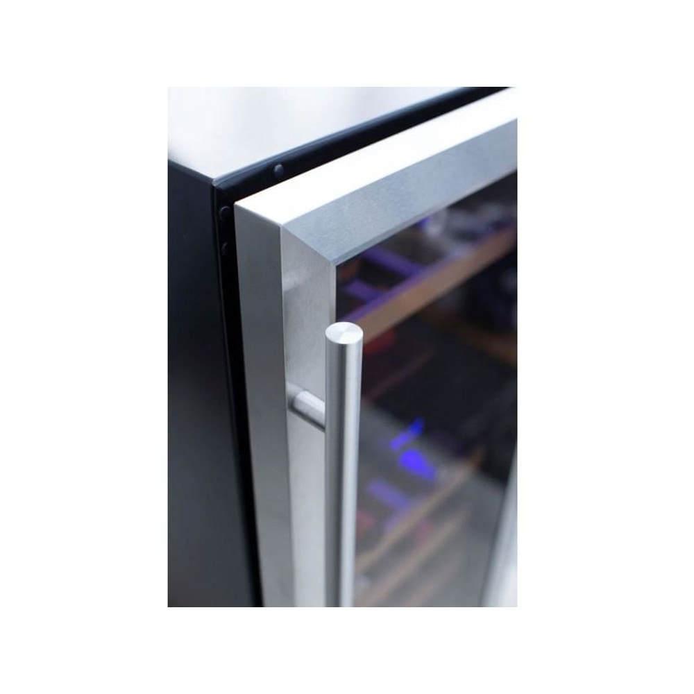 TrueFlame 24-Inch 5.3 Cu. Ft. Outdoor Rated Wine Cooler with Locking Door