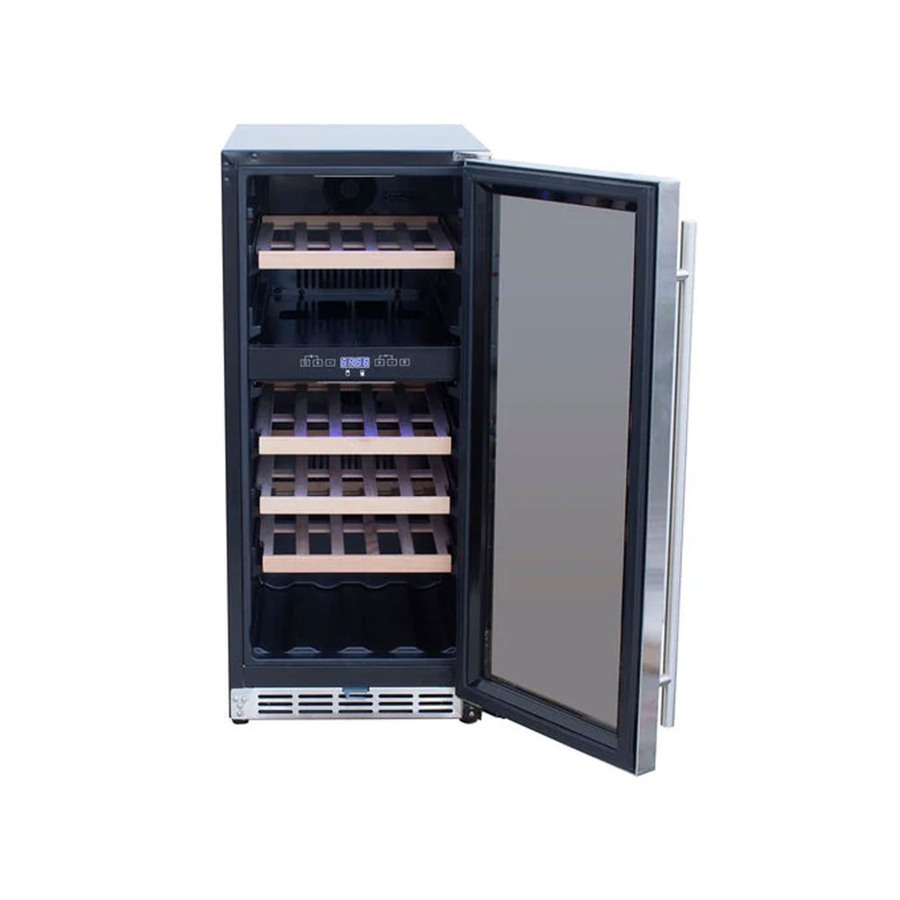 TrueFlame 15-Inch 3.2 Cu. Ft. Outdoor Rated Dual Zone Wine Cooler