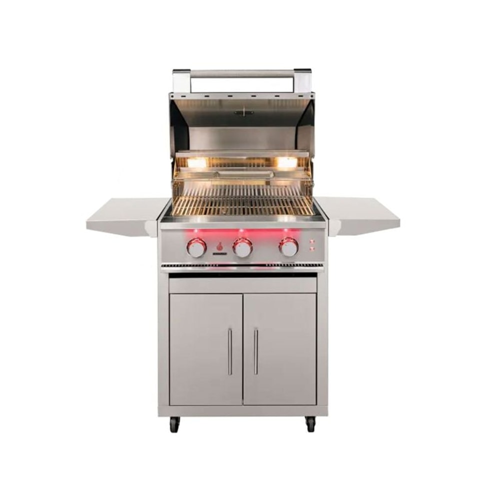 TrueFlame 25-Inch 3-Burner Freestanding Gas Grill with Grill Lights