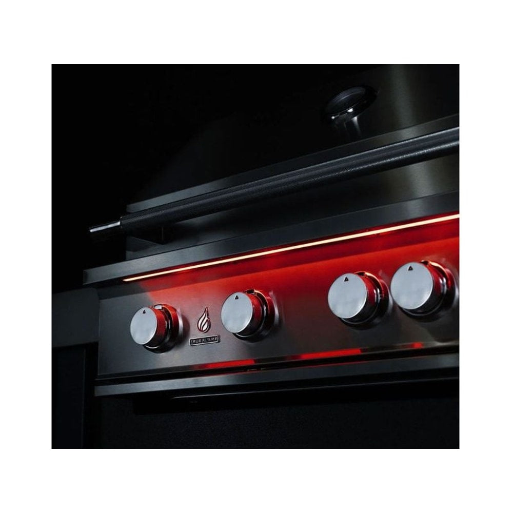 TrueFlame 40-Inch 5-Burner Freestanding Gas Grill with Rear Infrared Burner and Grill Lights
