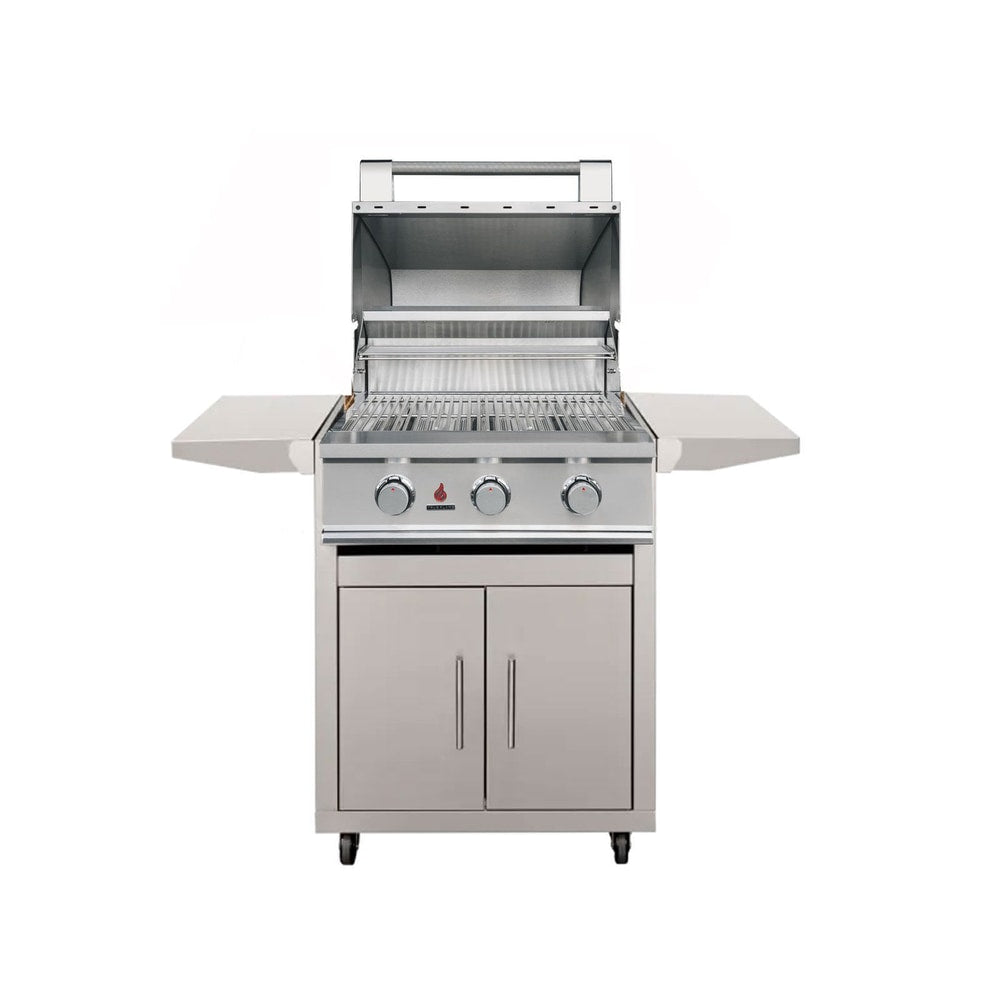 TrueFlame E-Series 25-Inch 3-Burner Gas Grill on Double Door Cart