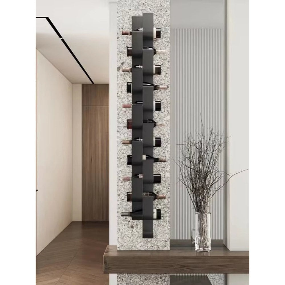 Wrought Iron Wall-Mounted Wine Rack Bar Bar Modern Simple Wine Rack Restaurant Wall-Mounted Creative Wine Display Rack