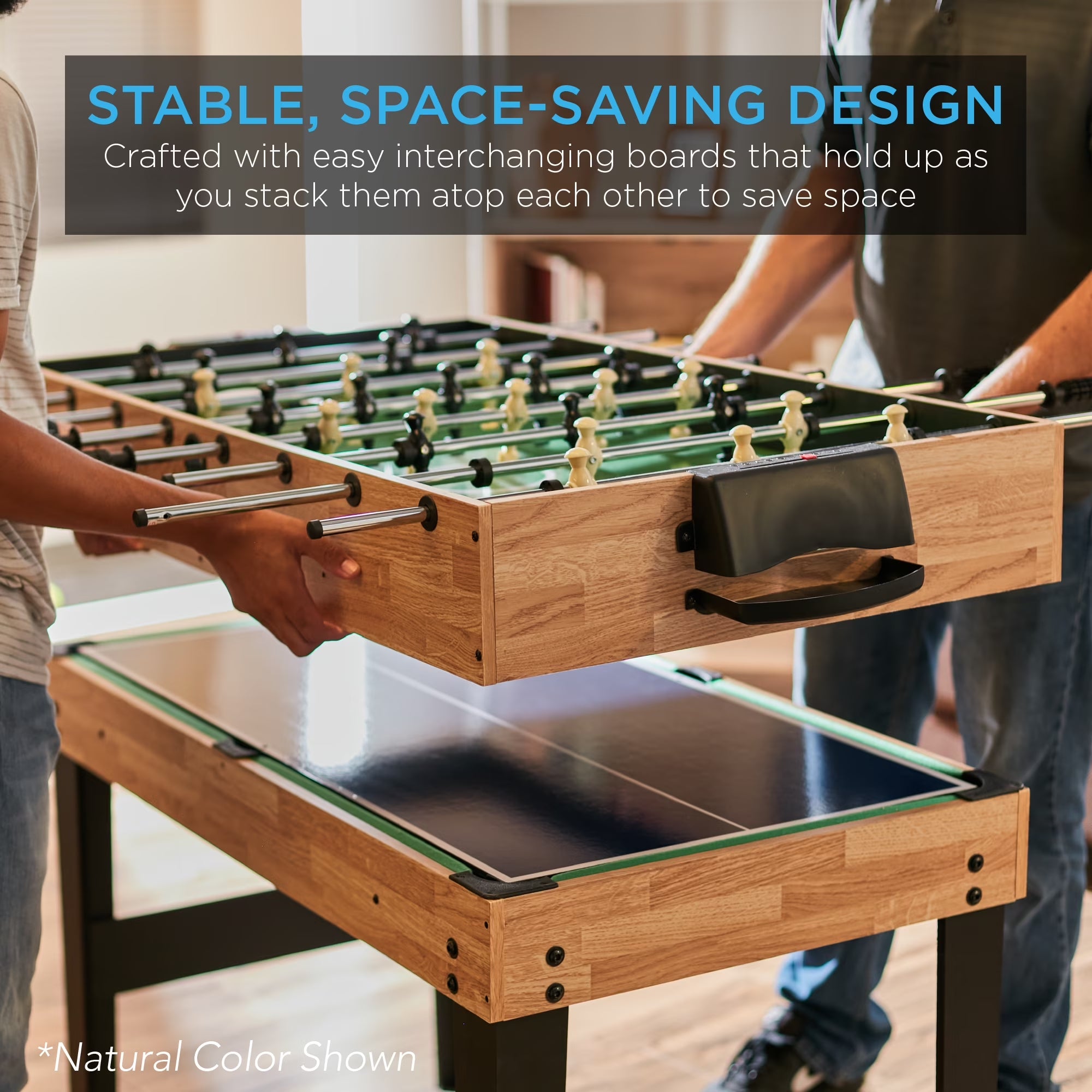 2X4Ft 10-In-1 Combo Game Table Set W/ Hockey, Foosball, Pool, Shuffleboard, Ping Pong - Arcade