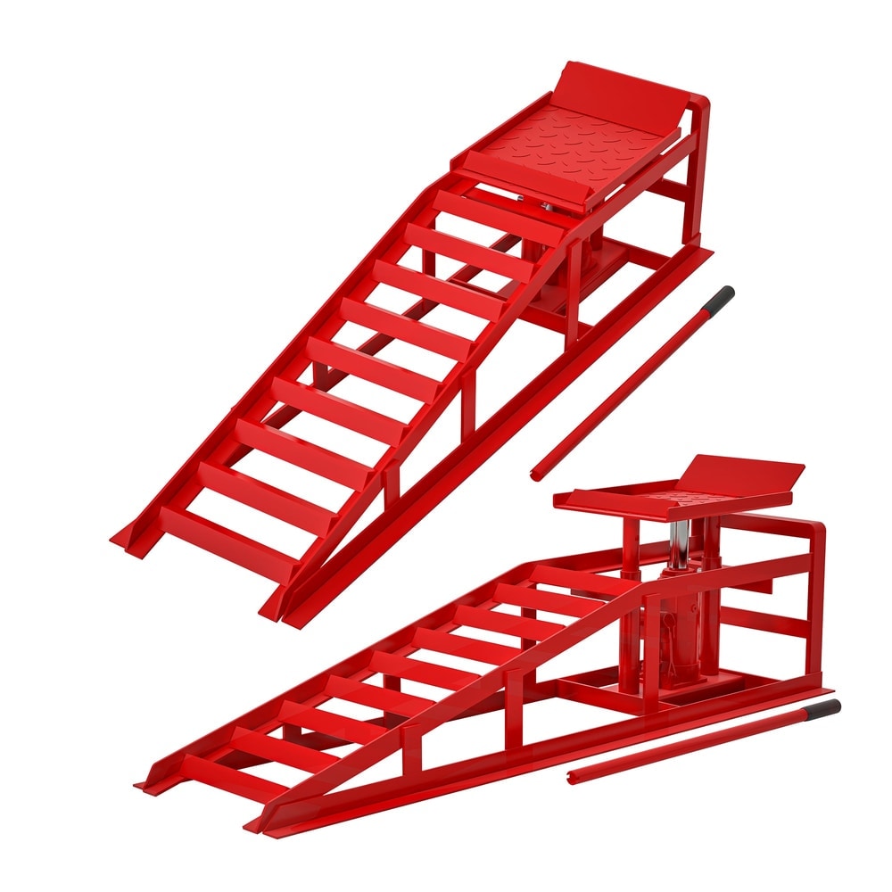 2 Pack Hydraulic Car Ramps 5T 11000Lbs Low Profile Car Lift Service Ramps Truck Trailer Garage,Height Hydraulic Vehicle Ramps