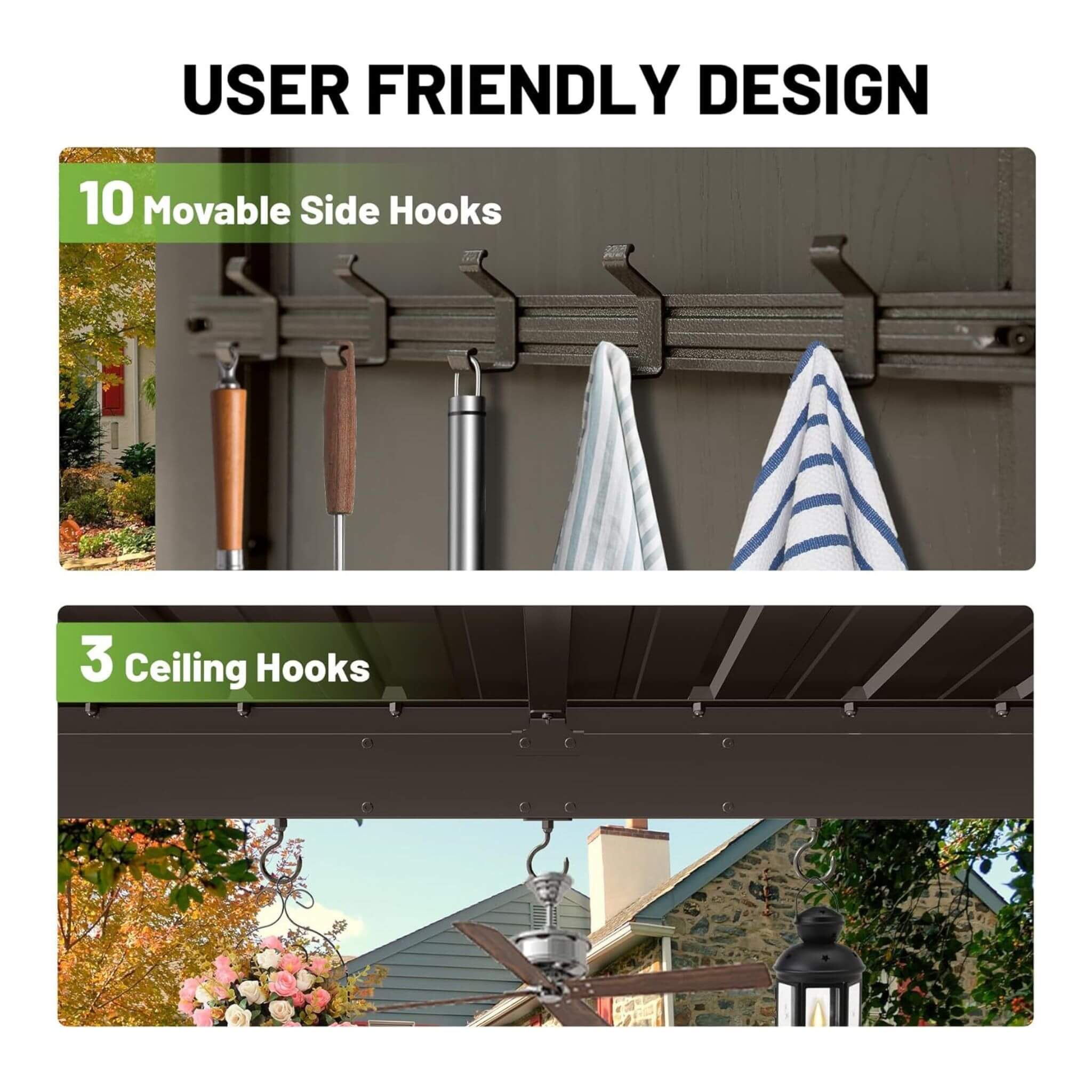 [09X10FT] Alora Premium Outdoor Hardtop Grill Gazebo With Shelves