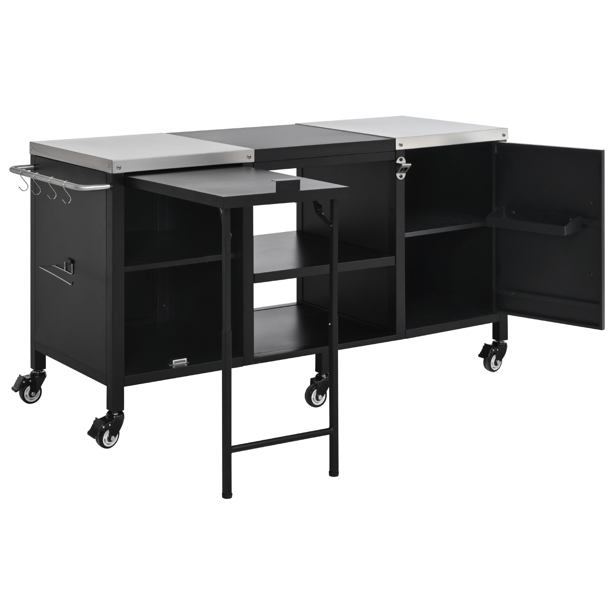K&K 72.4' Large Grill Table for Big Green Egg