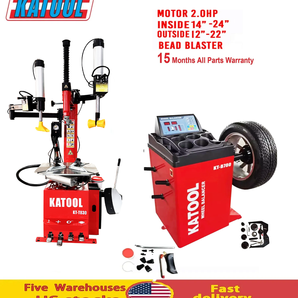 KATOOL KT-T830 Tire Changer & KT-B700 Wheel Balancer Combo
