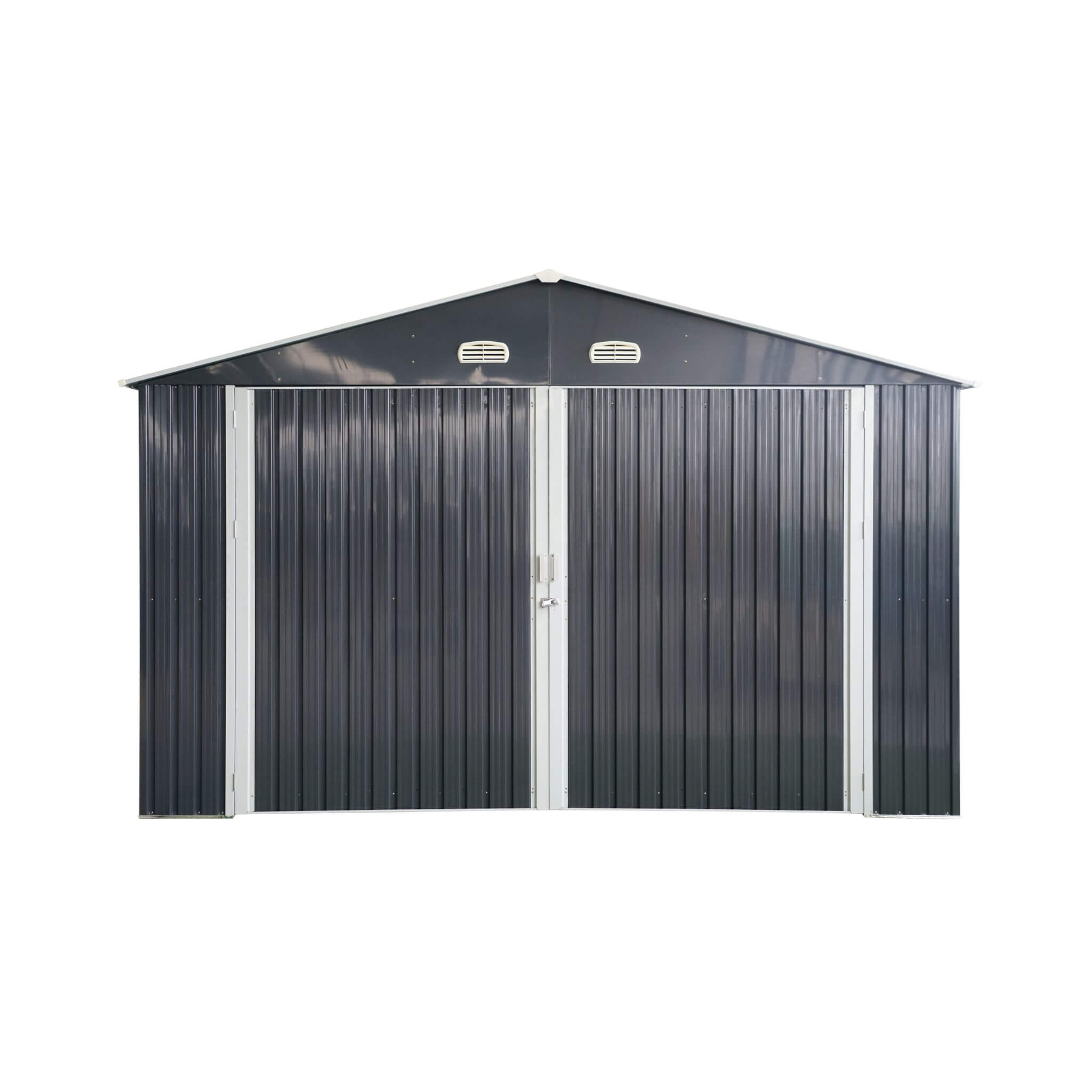 [13x20FT] Alora Large Heavy-Duty Outdoor Metal Storage Shed With Double Doors