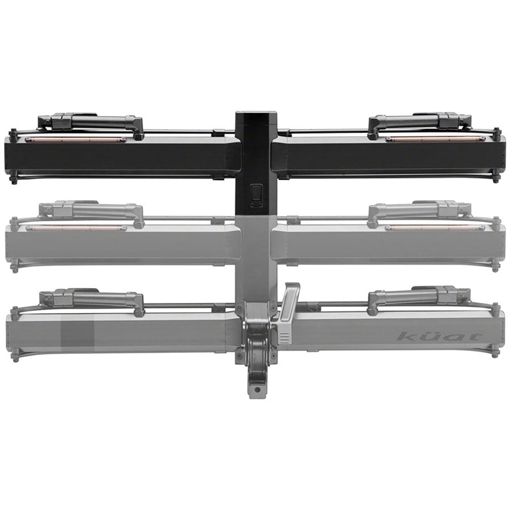 Kuat Piston Pro X Hitch Bike Rack Add-On - 1-Bike LED Lights 4-Pin Plug Kashima Coat Galaxy Gray