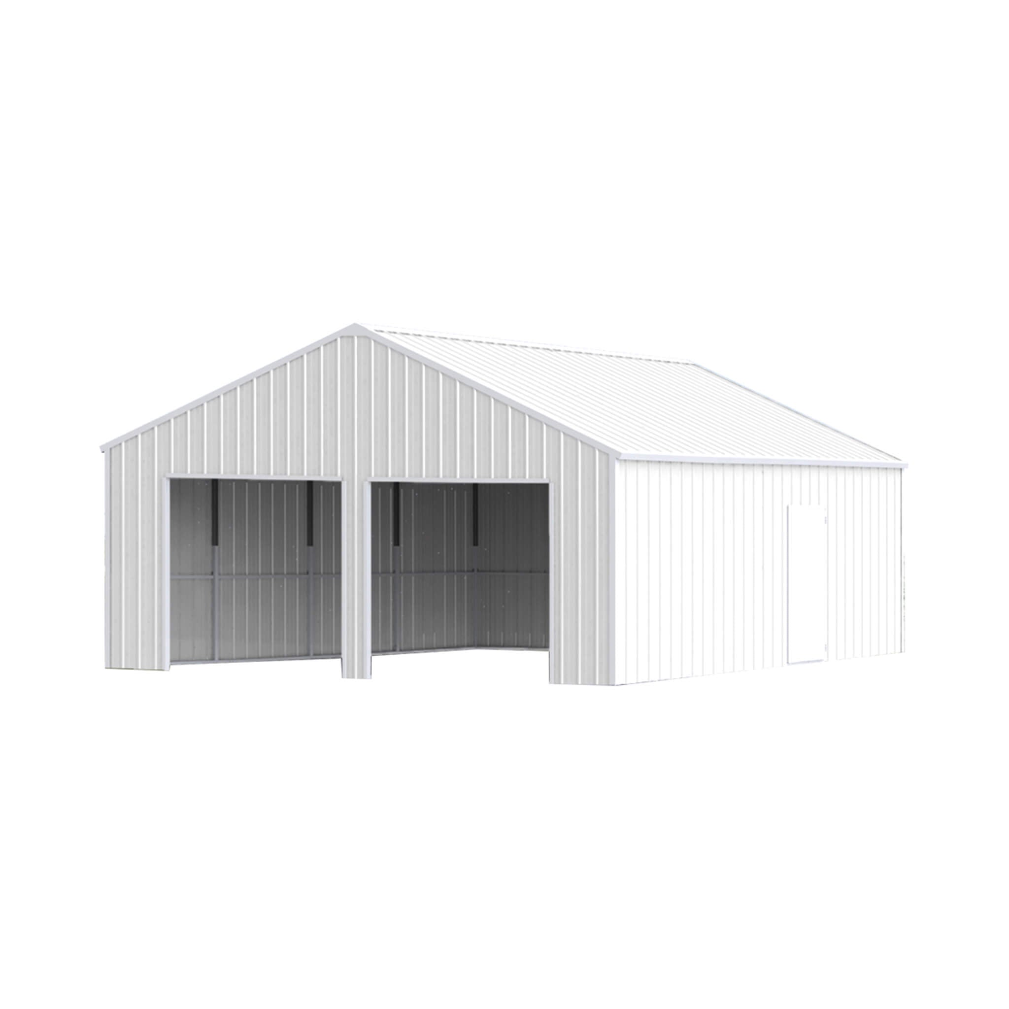 [22X23FT] Heavy-Duty Double Garage Steel Barn Storage Shed (SAK94567)