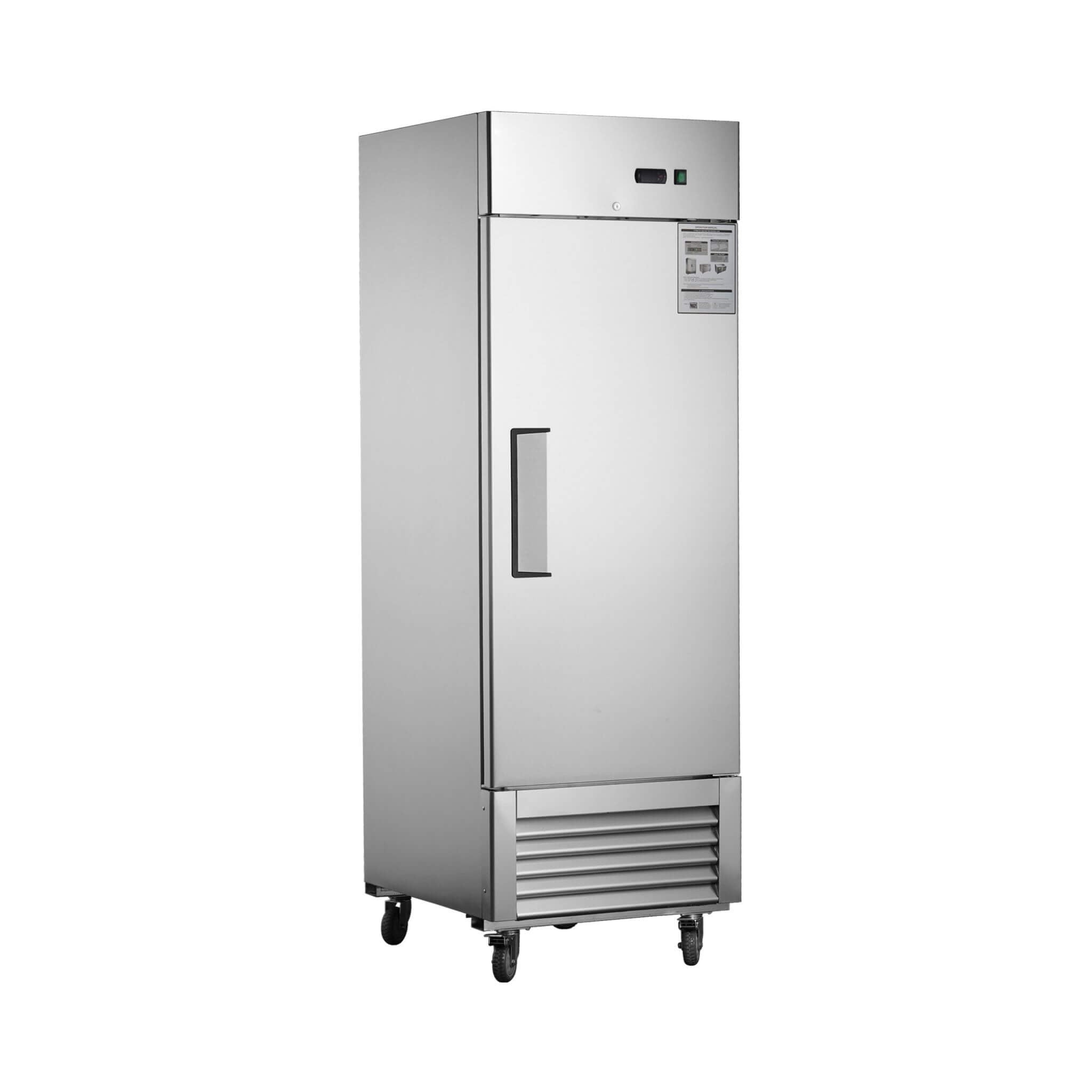 Heavy-Duty 27-Inch 8.7 Cu.Ft Commercial Upright Stainless Steel Reach-In Freezer
