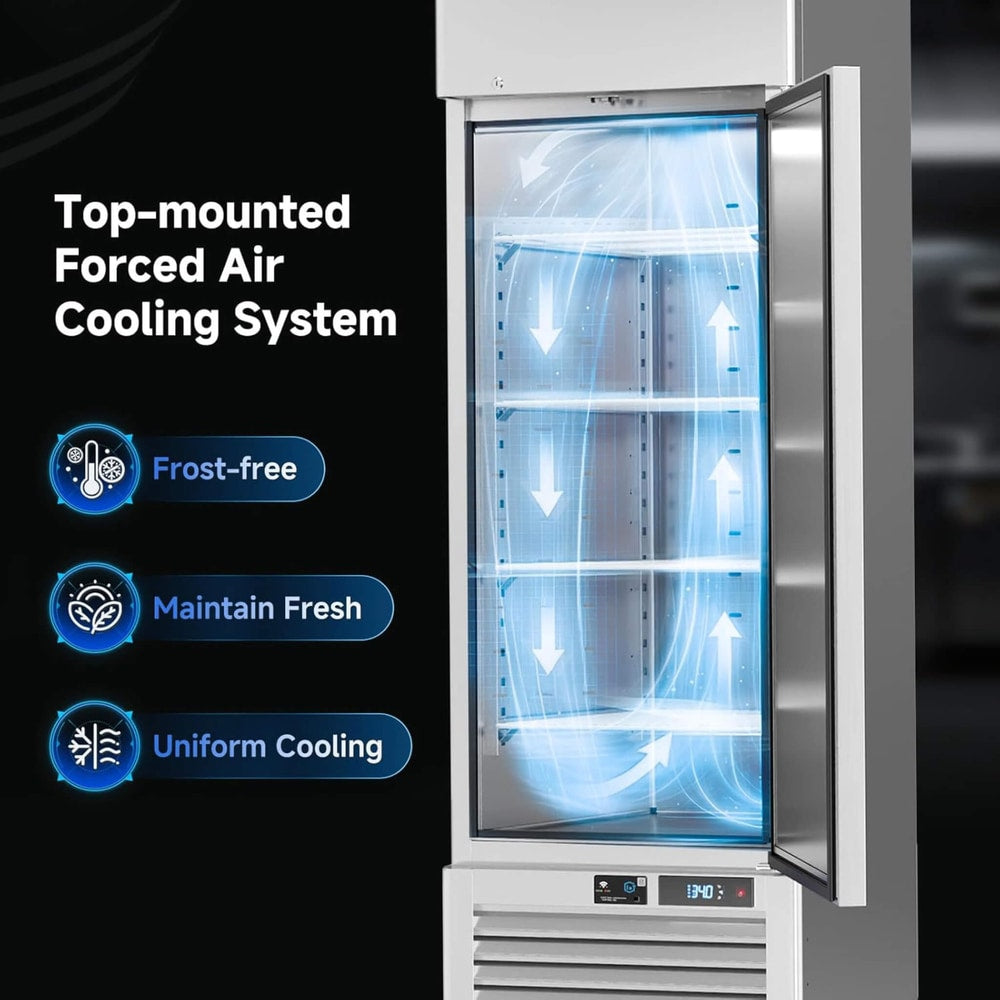27-Inch Commercial 23 Cu.Ft Single-Door WiFi Refrigerator With Smart App Control (SAK90725)
