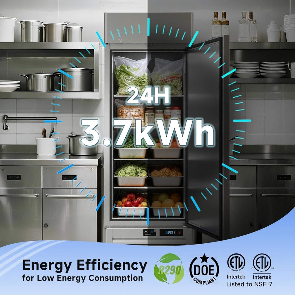 27-Inch Commercial 23 Cu.Ft Single-Door WiFi Refrigerator With Smart App Control (SAK90725)