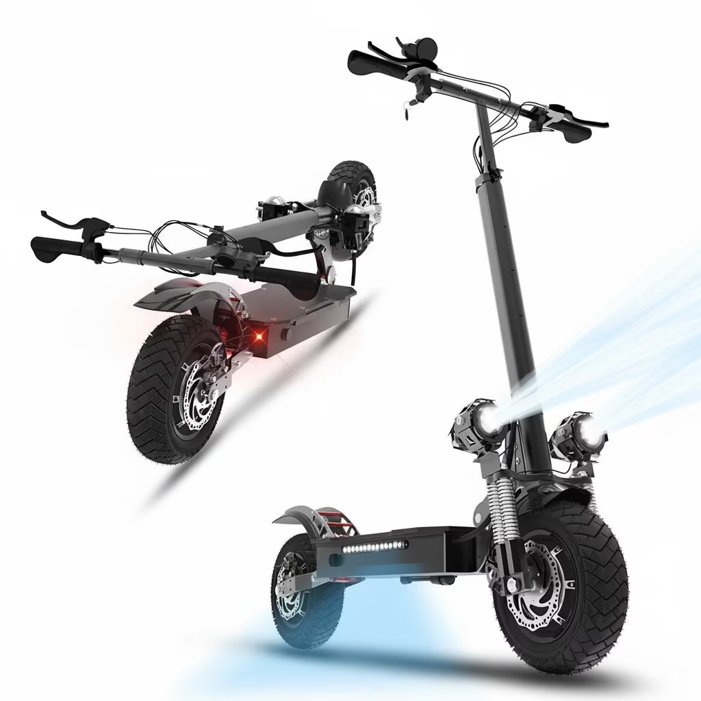 60V Adults Electric Scooter, 3200W Dual Motor up to 45Mph Speed, 50 Miles Max Range with 1200Wh Battery, Dual Disc Brake System and Shock Absorbers