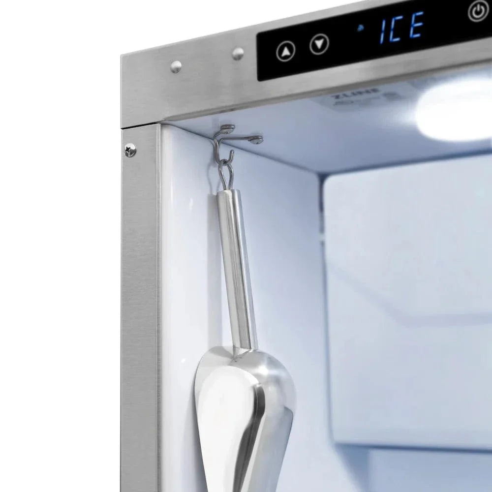 ZLINE 15" Touchstone Clear Cube Ice Maker Drain Pump Stainless Steel Matte Black ICCDZ-ST-15-MB