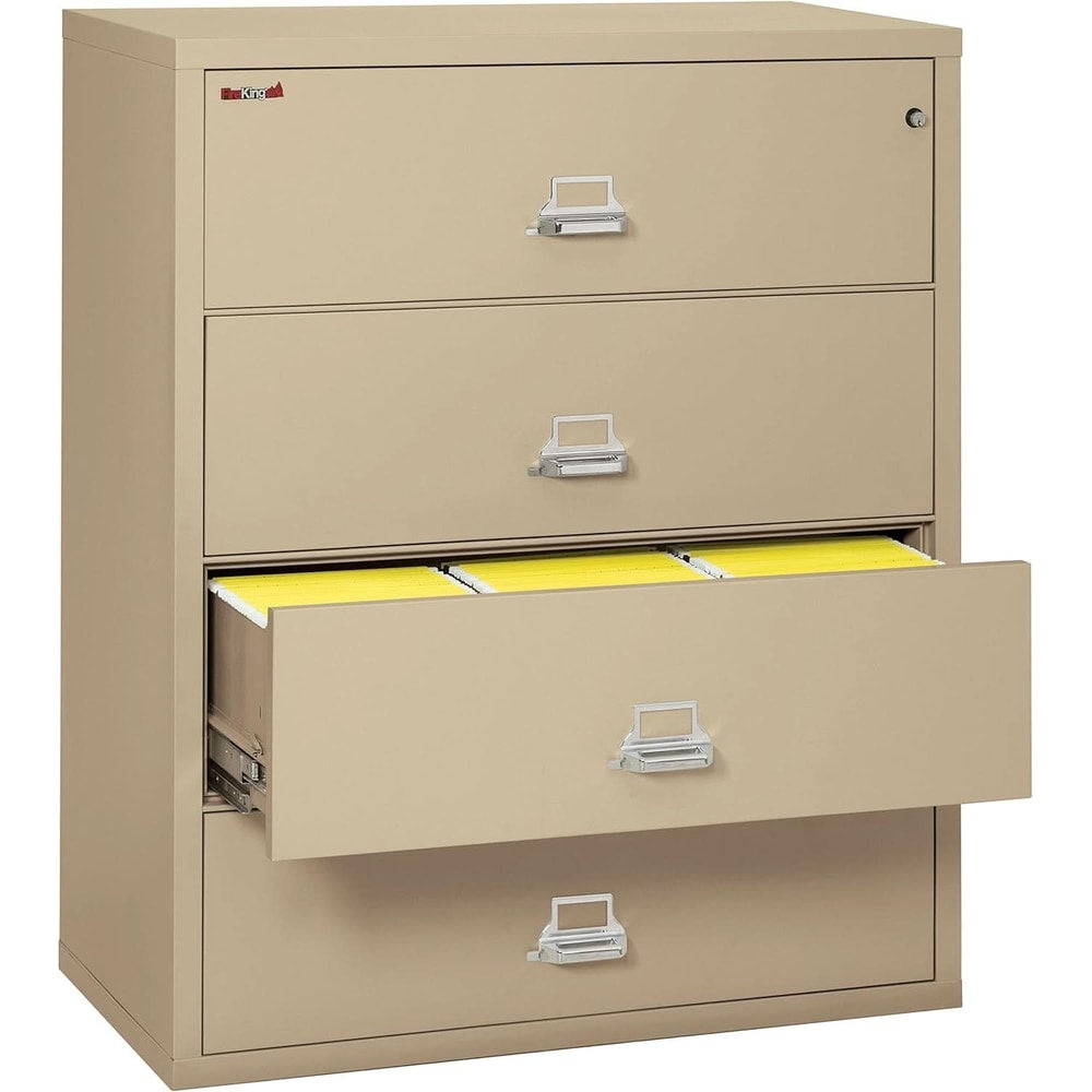 Lateral 4 Drawer Fire Safe File Cabinet With Key Lock 1 Hour Fire Rated