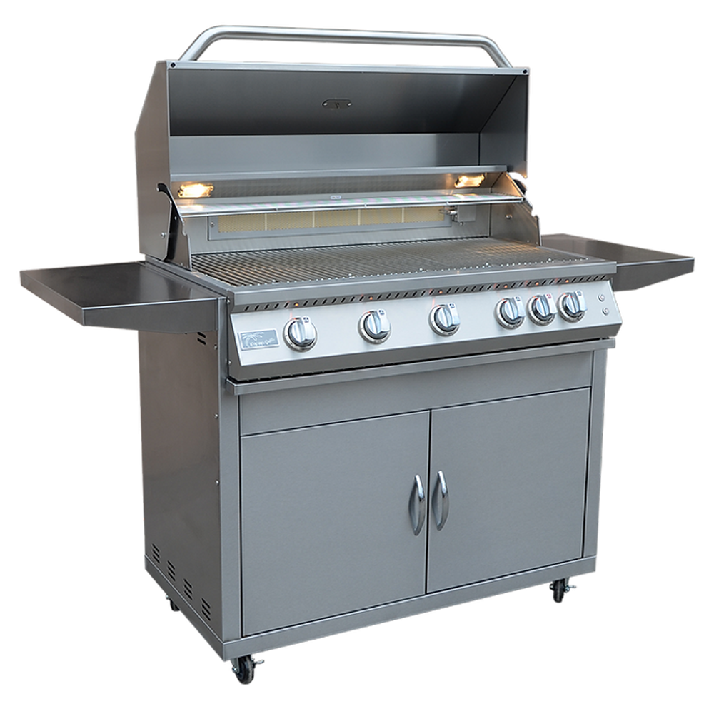 KoKoMo BBQ Grill 40” Professional 5-Burner Freestanding Cart Model