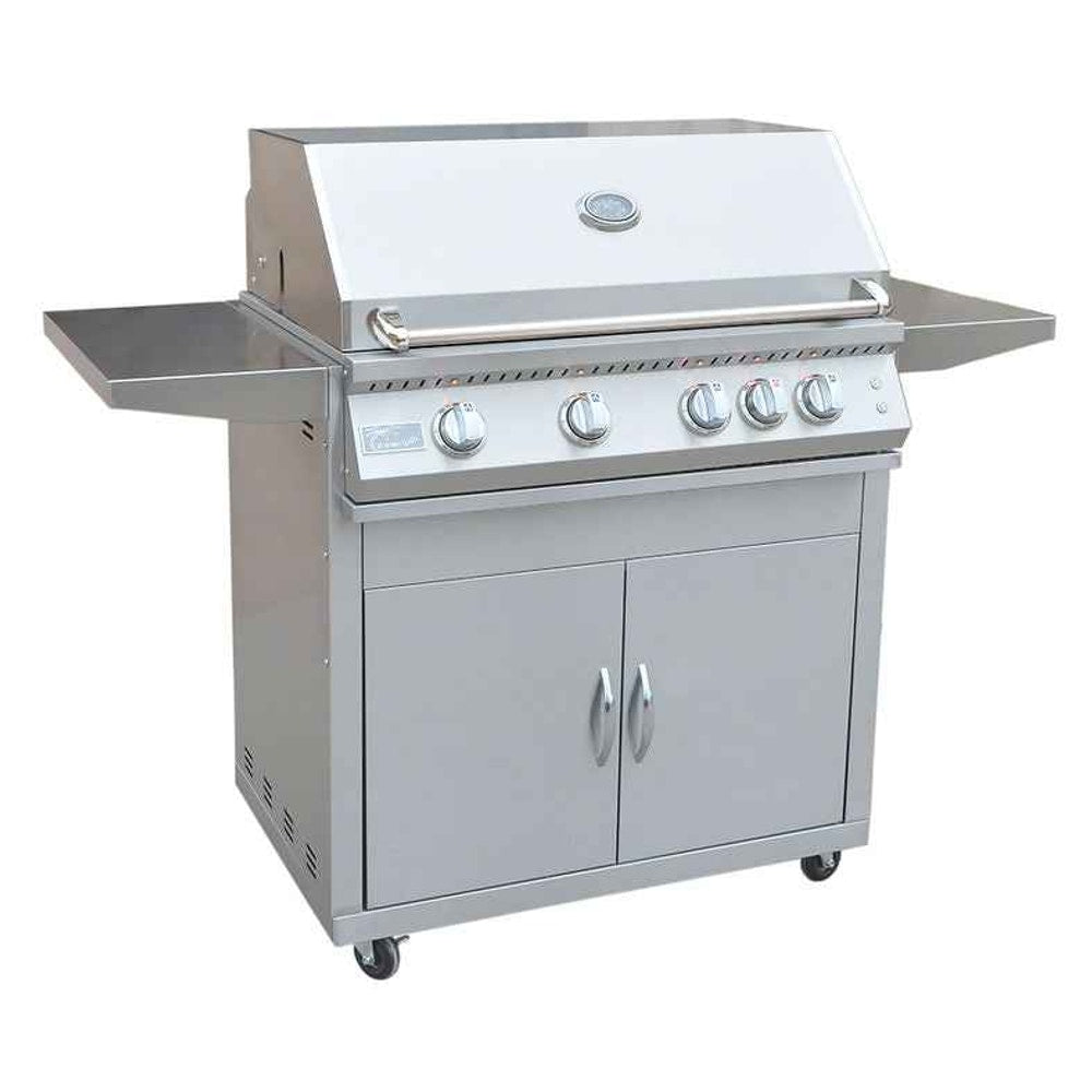 KoKoMo BBQ Grill 32 Inch - Professional 4-Burner Cart Made of Premium 304 Stainless Steel