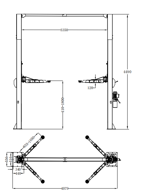 Katool KT-M150D 15,000 lbs Two Post Lift