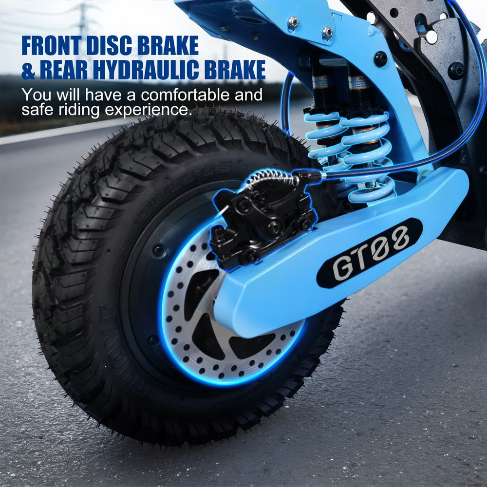 GT08 Electric Scooter for Adults,5600W Dual Motor Off-Road E-Scooter, 50 MPH Top Speed & 46 Miles Long Range, 11" Fat Tires Foldable Motorized Scooter, 60V 27AH UL2272