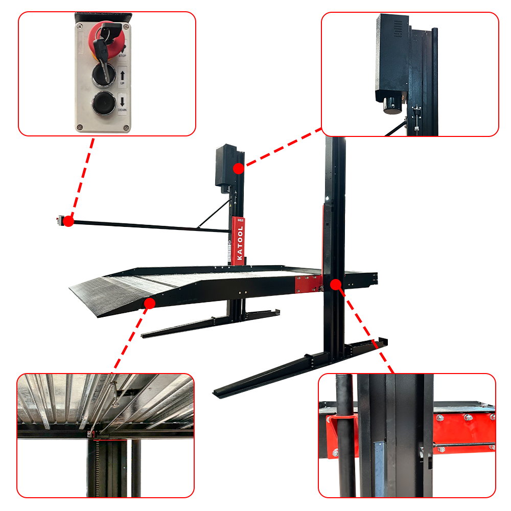Katool KT-P2700 6,600lbs Two Post Parking Lift