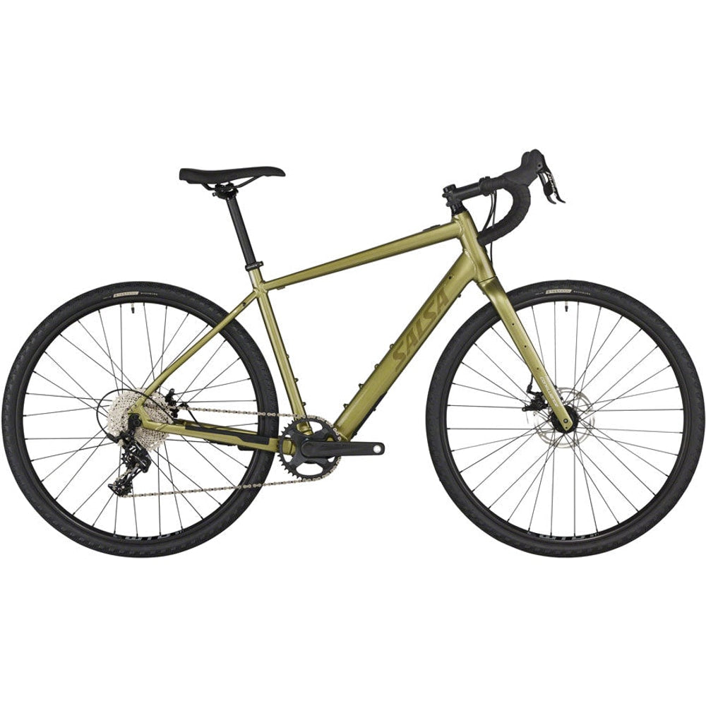 Salsa Confluence Drop Bar Apex 1 Ebike - 700c Aluminum Avocado Green 60cm