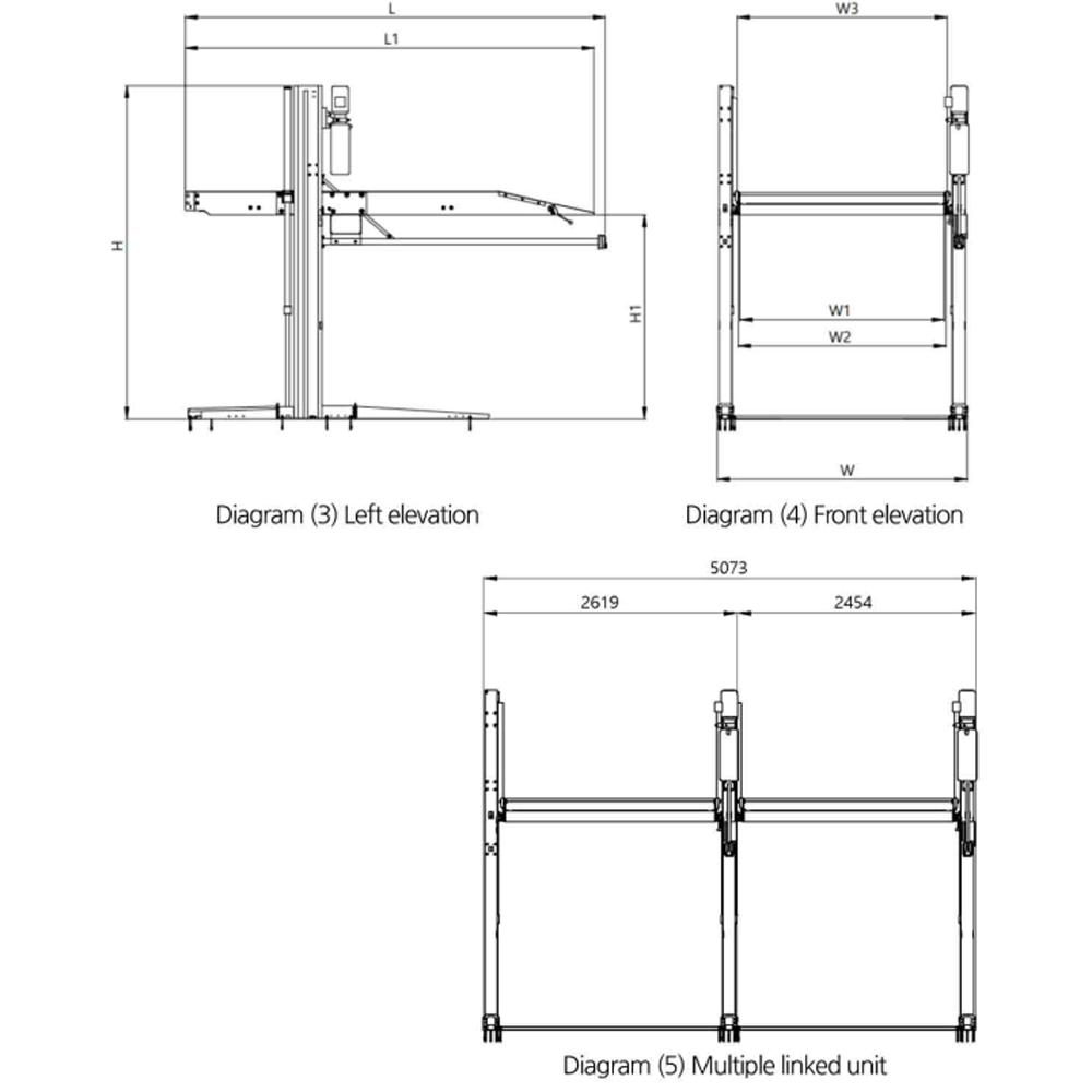 Katool KT-P2700 6,600lbs Two Post Parking Lift