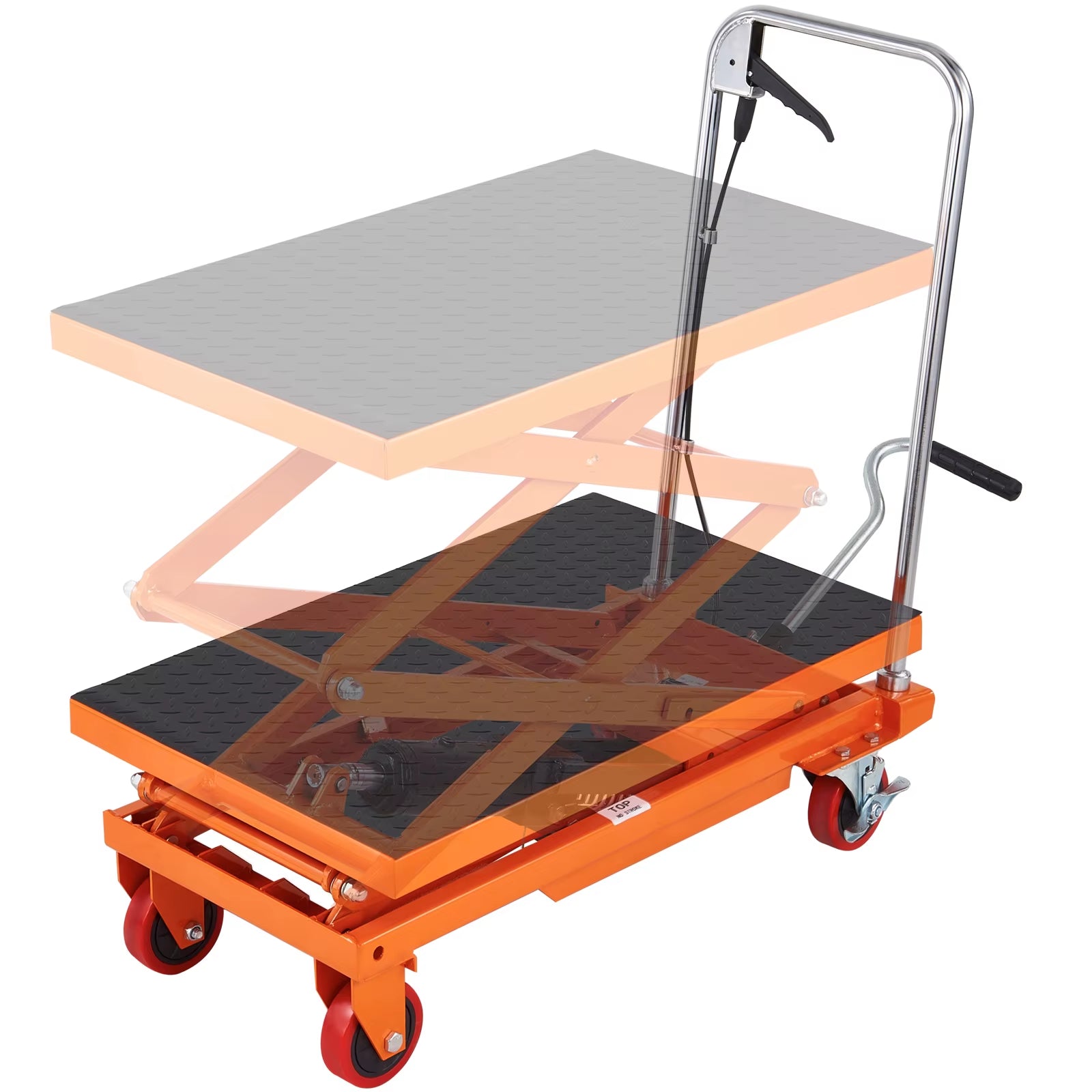 330/770/1760Lbs Lifting Platform Hydraulic Car Lift Table Cart Heavy Duty Double Shear Wheelbarrow for Repair Motorcycl