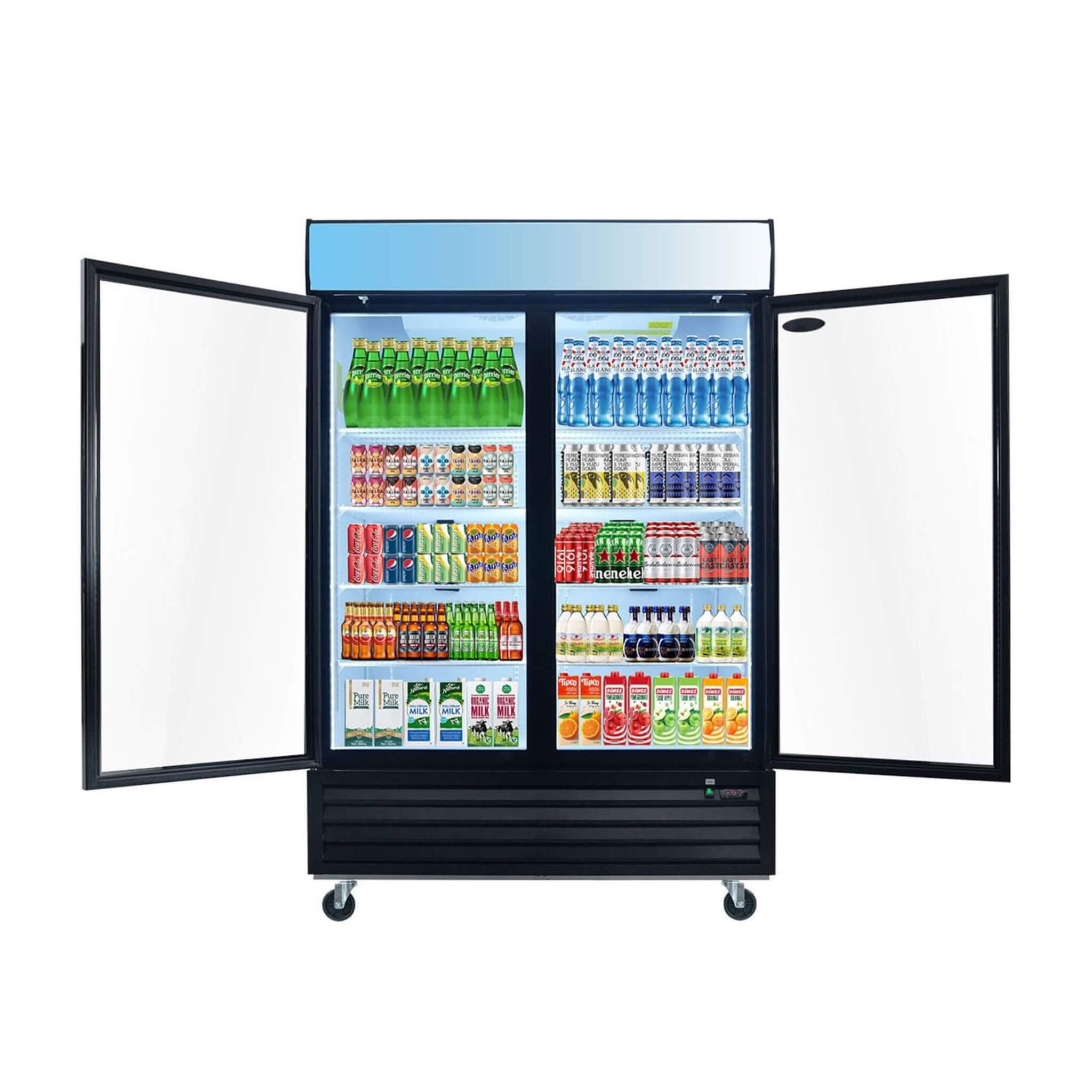 44.7 Cu.Ft Double-Door Commercial Display Merchandising Refrigerator
