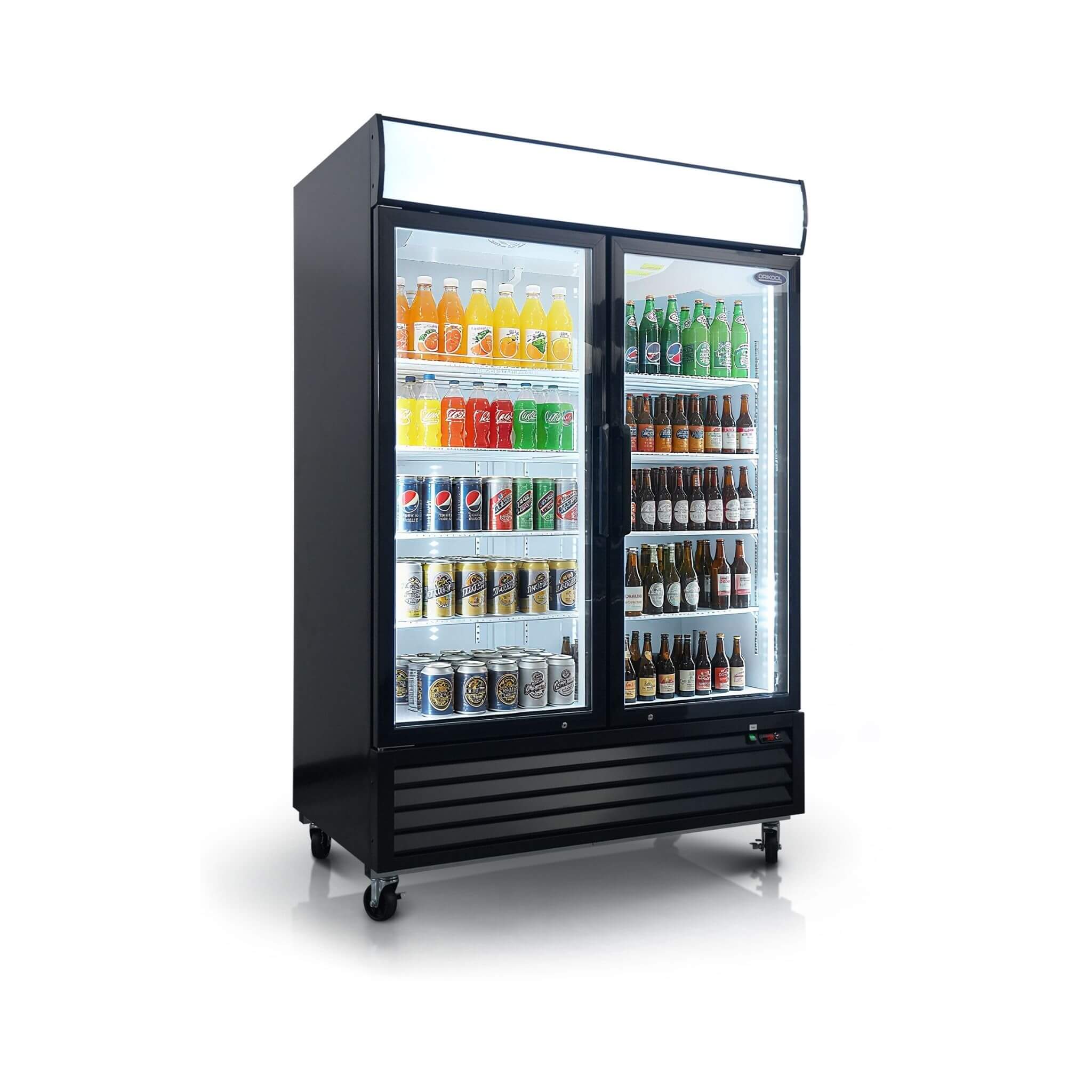 44.7 Cu.Ft Double-Door Commercial Display Merchandising Refrigerator