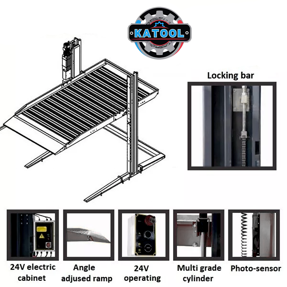 Katool KT-P2700 6,600lbs Two Post Parking Lift