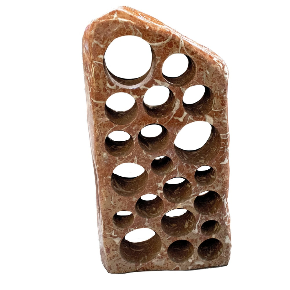 Red Coral Wine Rack with 20 Holes