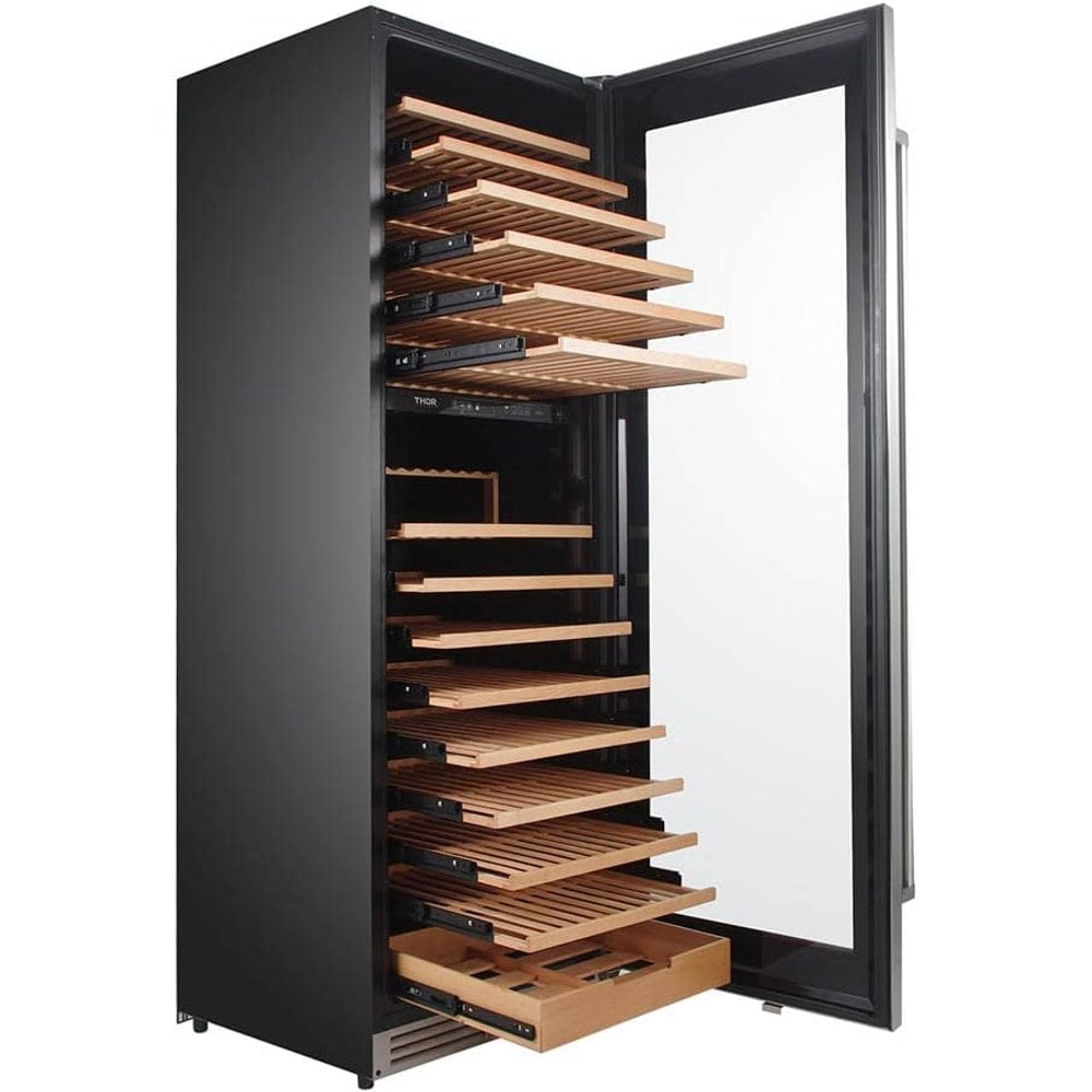 THOR Kitchen Freestanding 24-Inch Dual Zone Wine Cooler in Stainless Steel - Model TWC2403DI