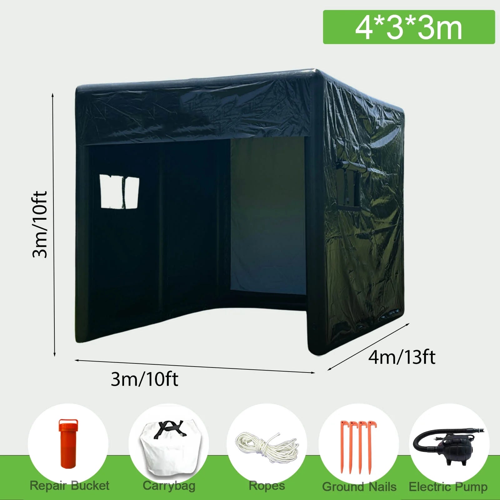 Portable Inflatable Golf Simulator Set - 13X10Ft Dual - Use (Indoor & Outdoor) Golf Practice Swing System with Inflatable Tent & Pump
