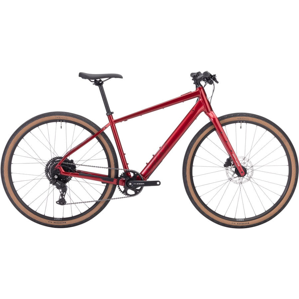 Salsa Confluence Flat Bar Essa 8 eBike - 700c Aluminum Canyon Red MD